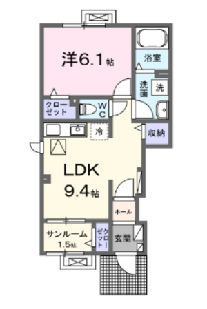 メゾン12朝来の物件間取画像